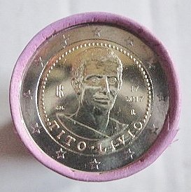 Rotolo della Zecca da 25 monete da 2 euro"Tito Livio"