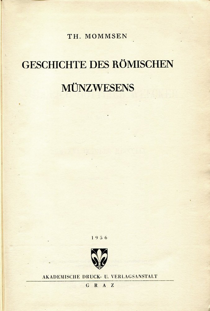 Geschicte des römischen Münzwesens