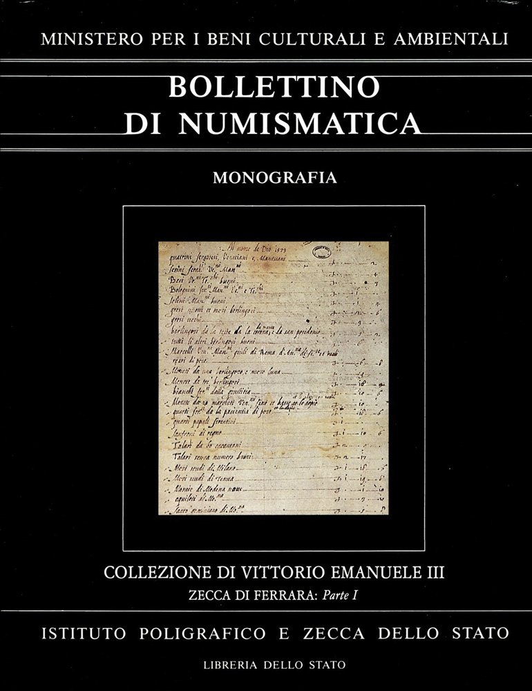 Bollettino di Numismatica: zecca di Ferrara