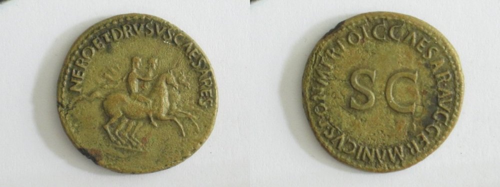 12,65 g. Nerone e Druso Dupondio coniato sotto Caligola Ric.34 C.1  e175 (ex Varesi 16 lotto 1059 10-92).jpg