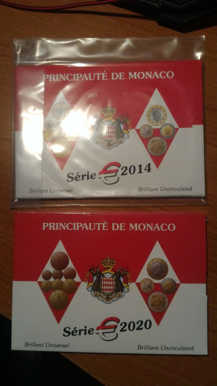 Scambio divisionali 2020 o 2014 monaco con 2 euro 2020