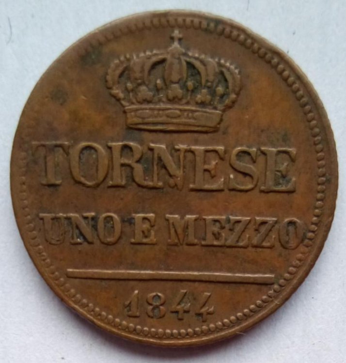 Ferdinando II di Borbone - Tornese Uno e Mezzo 1844 b.jpg