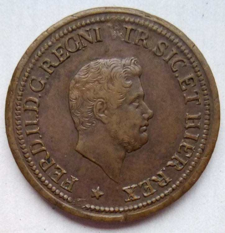 Ferdinando II di Borbone - Tornese Uno e Mezzo 1849 a.jpg