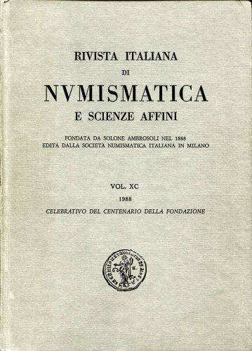 Maggiori informazioni su "Rivista Italiana di Numismatica 1985 e 1988"	