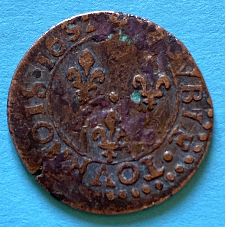 Doppio torinese Luigi XIII 1632 1637 - fronte.jpg
