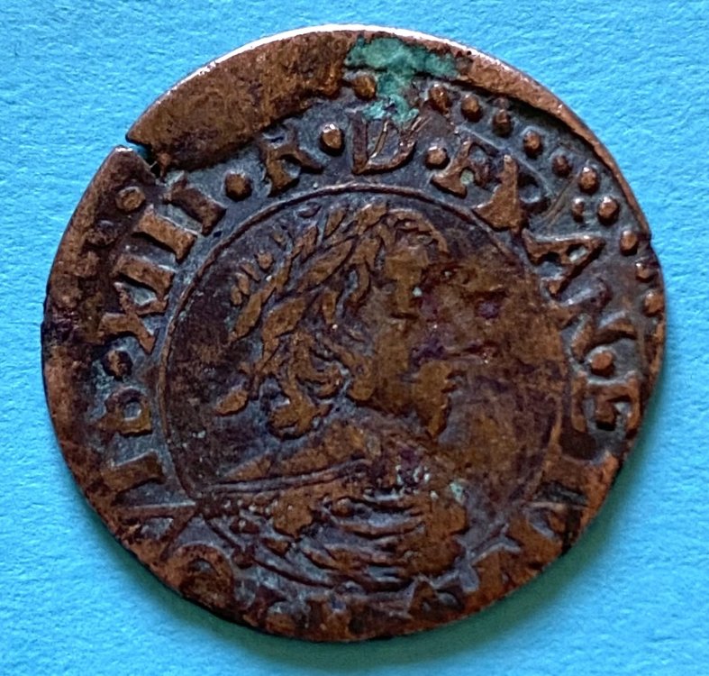 Doppio torinese Luigi XIII 1632 1637 - retro.jpg