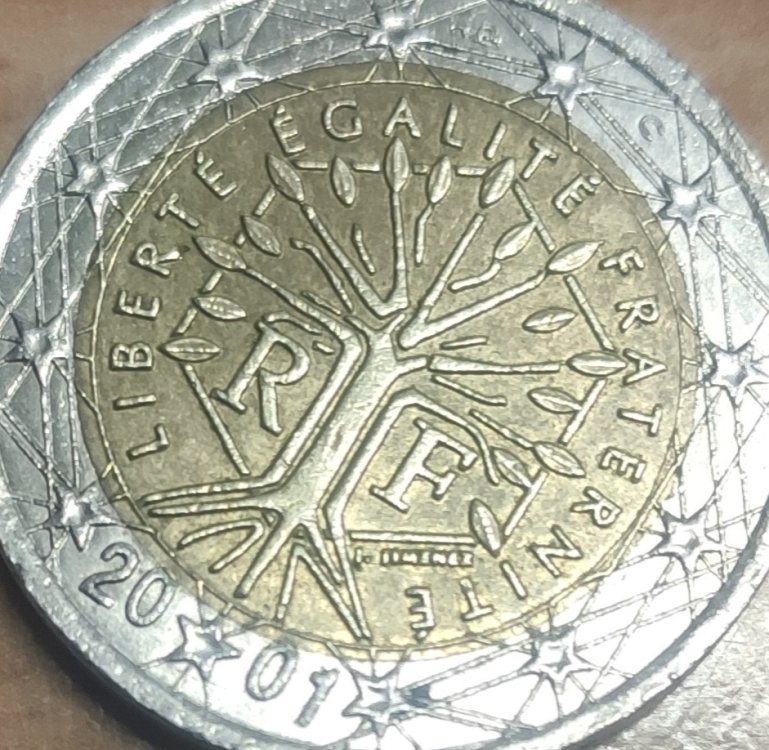 moneta 2 euro liberté egalité fraternité valore 2011