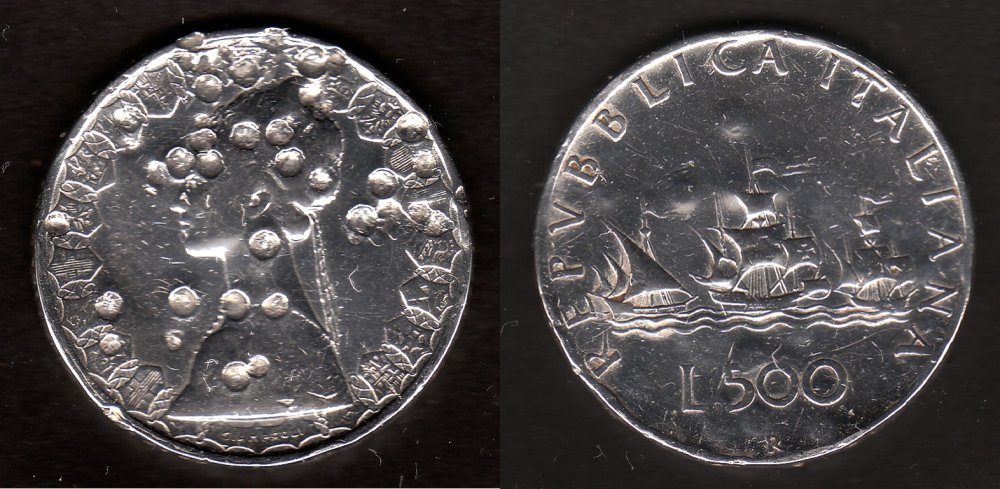 1 - 500 Lire argento 1958 ANNULLATE IN ZECCA PER MANCATO CONIO - Copia.jpg