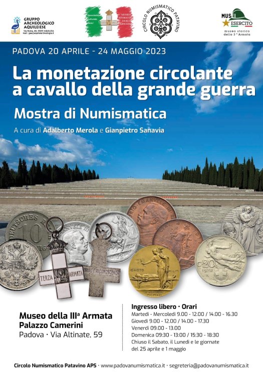 2023 04 20 CNP Mostra La monetazione a cavallo della grande guerra 20 aprile -24 maggio 2023.jpg
