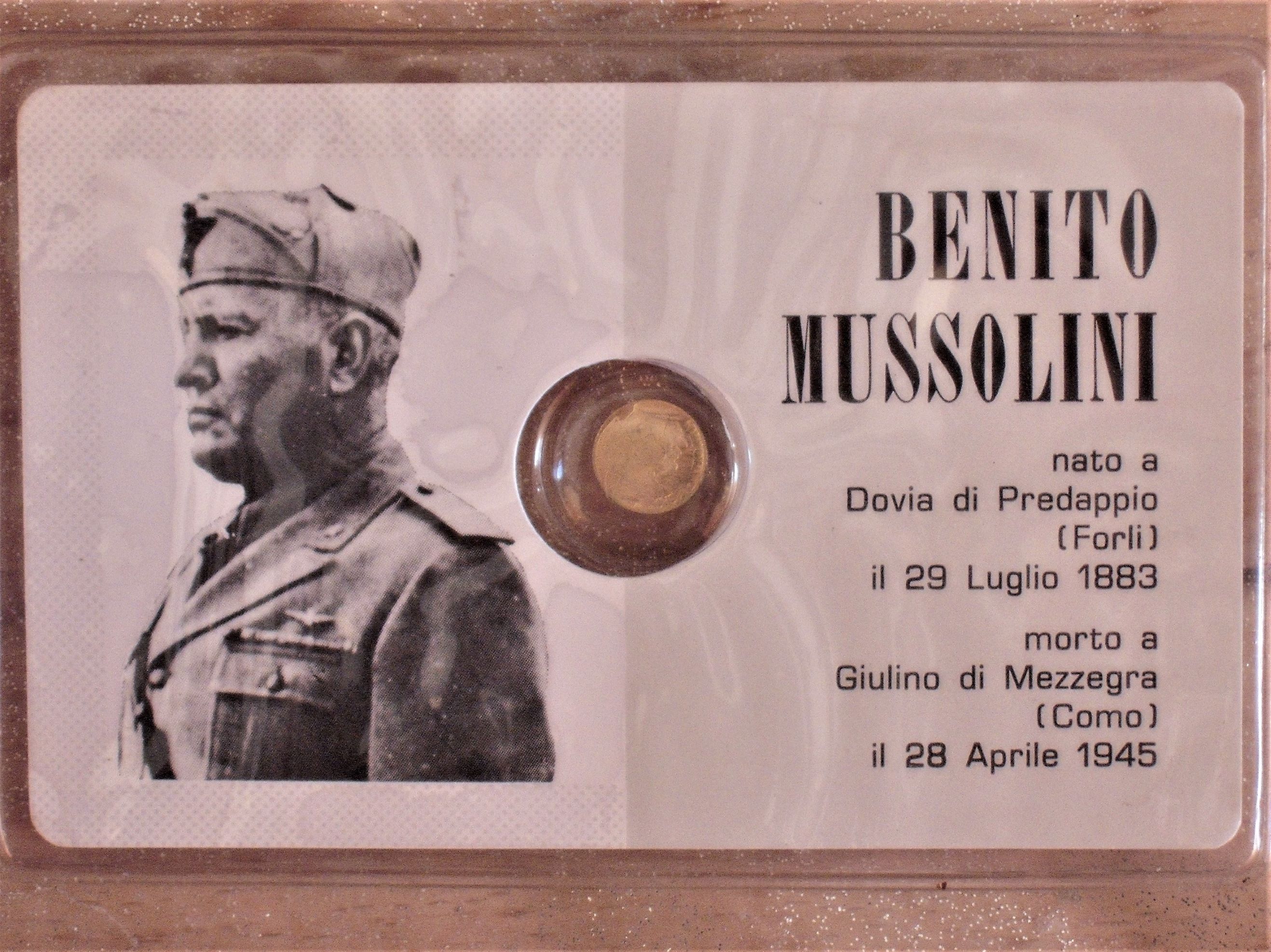 gadget Mussolini anagrafico - La piazzetta del numismatico -   - Numismatica, monete, collezionismo