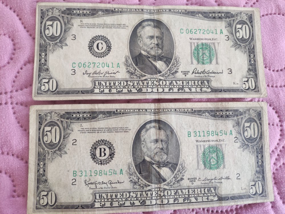 Banconote da 50 dollari Richiesta Identificazione/valutazione