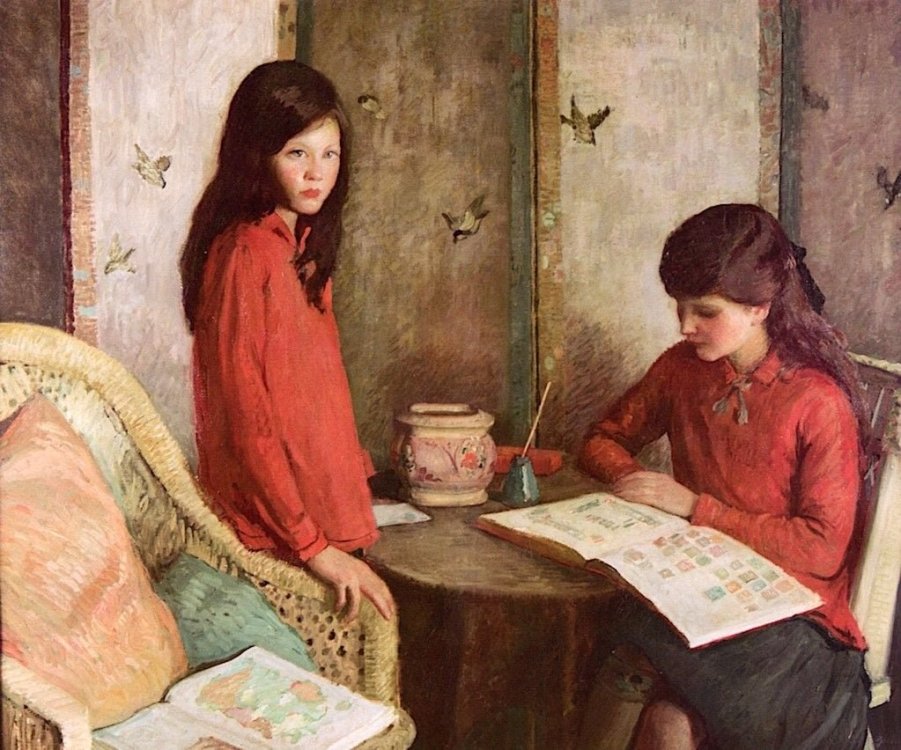 The-Stamp-Collectors-Rae-Sloan-Bredin-Oil-Painting.jpg
