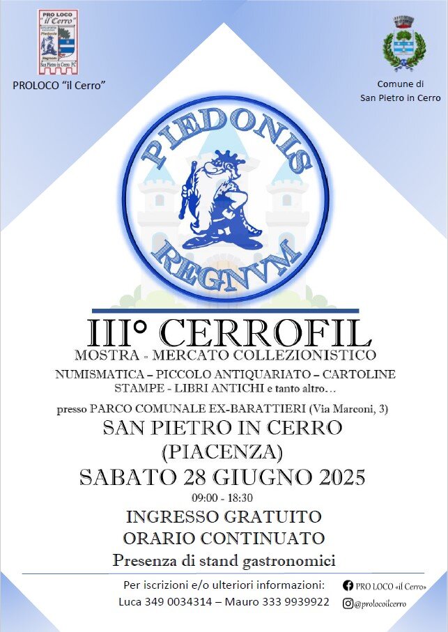 Sabato 28 giugno 2025 - III° CERROFIL - San Pietro in Cerro (PC)