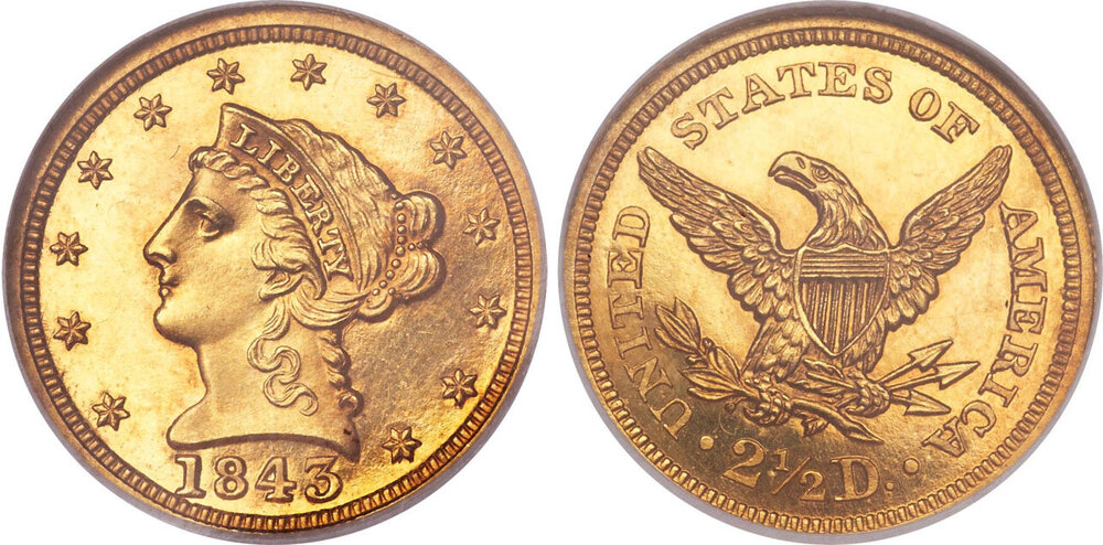 quarter eagle1843HA-NGCPR63cameo.jpg