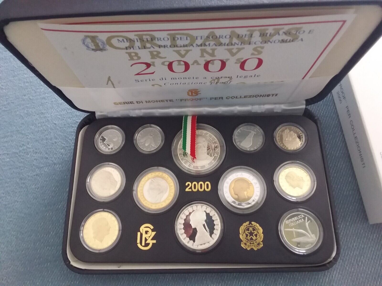 DIVISIONALE ITALIA ANNO 2000 FS/PROOF 12 MONETE PERFETTA