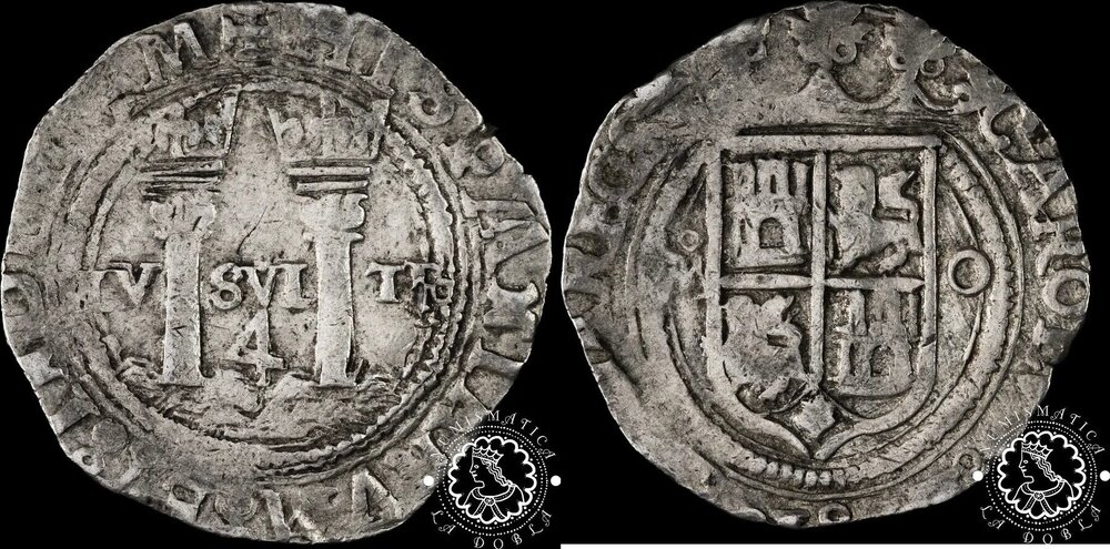 Spain Mexico Juana and Carlos 1554-1556 4 Reales eur 510 Numismatica la Dobla.jpg