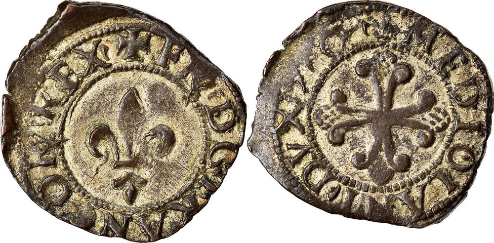 Milano Francois I 1515-1547 denarius eur 274 Comptoir.jpg