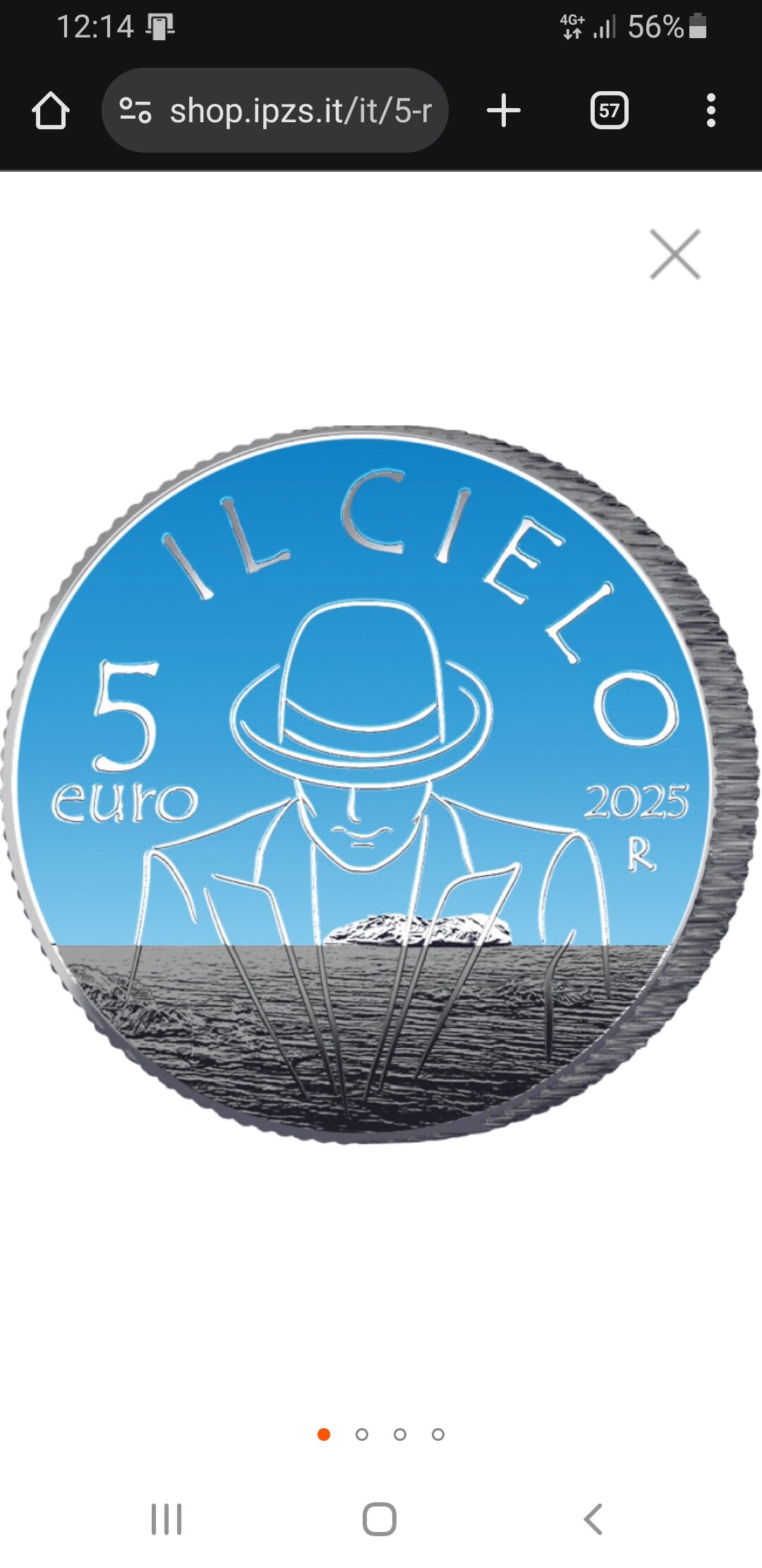 5 euro argento Serie Canzoni Italiane – Il Cielo di Renato Z