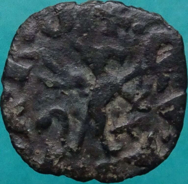 ITALIE - République de Gênes  1139-1339 - Quartaro di grifo 3e type – Gênes - A.JPG