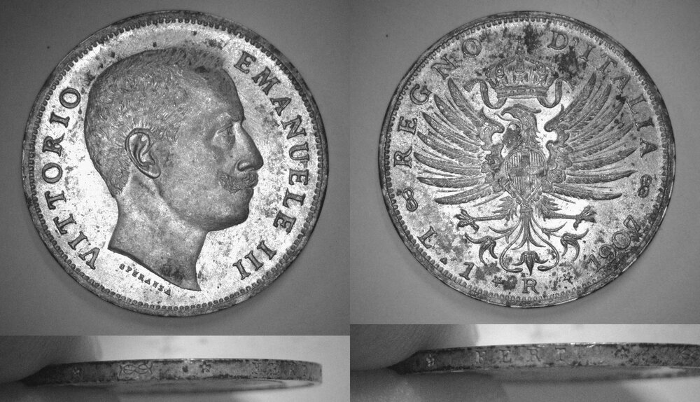 Regno VE III 1 L. Aquila Sabauda 1907.jpg