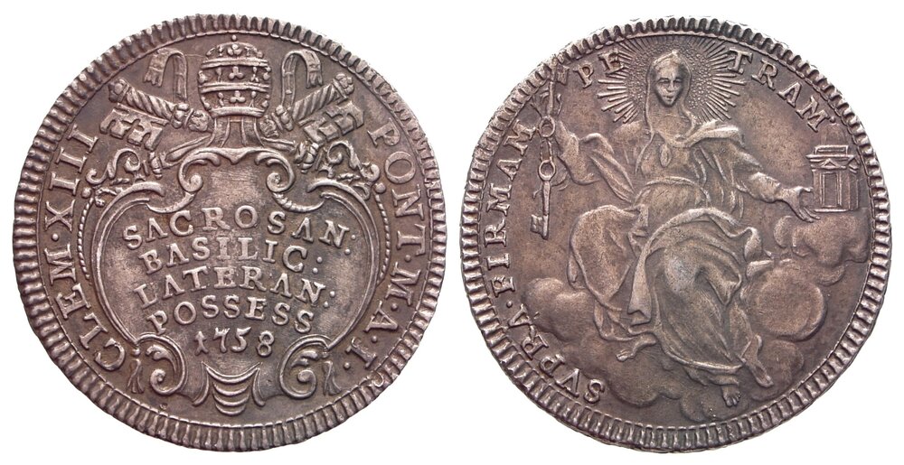 Doppiogiulio Clemente XIII A.I 1758 POSSESSO Roma-1.jpg