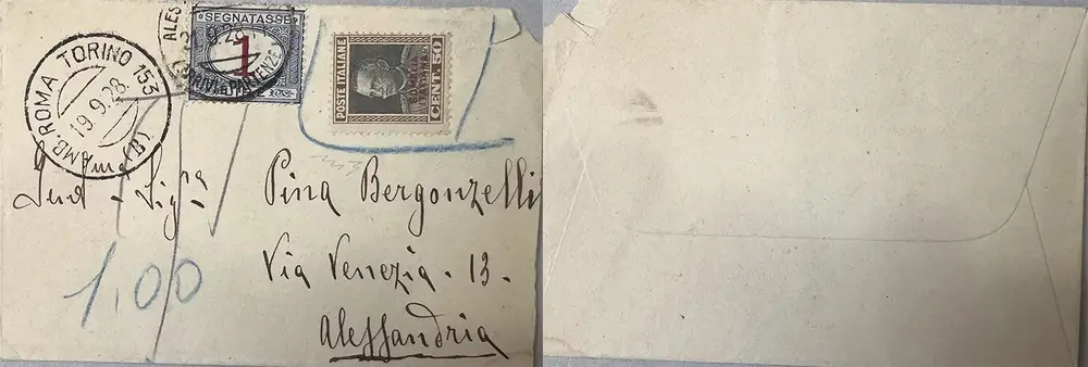 1928 lettera Amb Roma Torino per Alessandria .webp