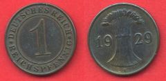 1 Reichspfennig Repubblica di Weimar