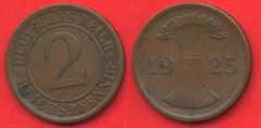 2 Reichpfennig Repubblica Weimar