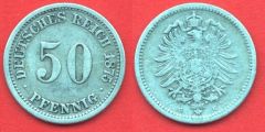 50 Pfennig Impero Tedesco (1875 - 1877)