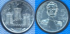 San Marino 5 euro Argento 2005 (Antonio Onofri)