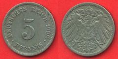 5 Reichpfennig Impero tedesco