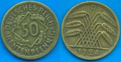50 Rentenpfennig Repubblica di Weimar