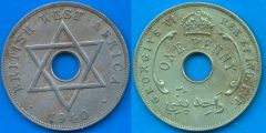 British west Africa 1 Penny 1937-1947