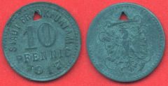 10 Pfennig Notmünze Frankfurt 1917