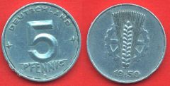 5 Pfennig DDR 1948 - 1950