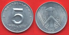 5 Pfennig DDR 1952 - 1953