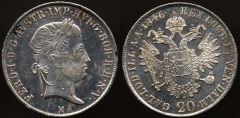 20 kreuzer Ferdinando I 1846 Milano