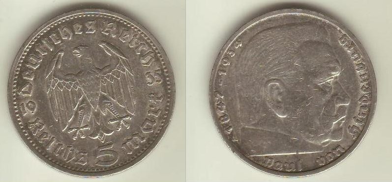 5 marchi terzo reich