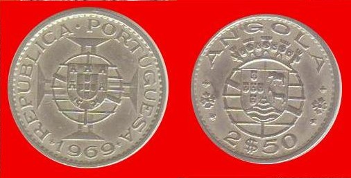 2,5 escudos Angola portoghese