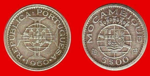 5 escudos Mozambico portoghese, terzo tipo