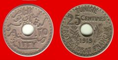 25 centesimi Tunisia protett. francese