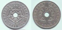 penny Rhodesia meridionale Giorgio VI imp.