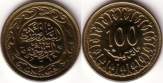 Tunisia – 100 Millim – 1997