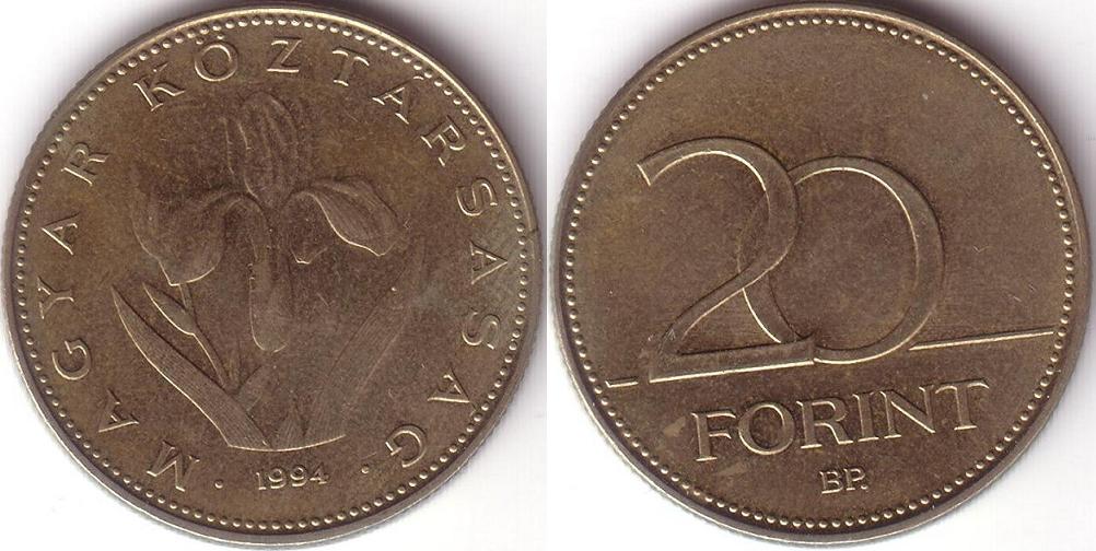Ungheria - 20 Forint – 1994