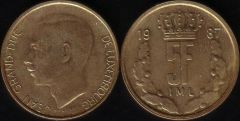 Lussemburgo – 5 Francs - 1987