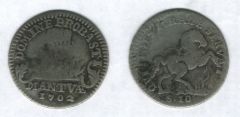 Mezza Lira da 10 Soldi 1702, Ferdinando Carlo Gonzaga