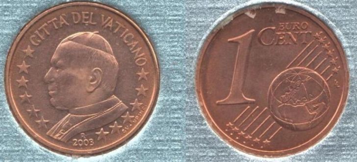 Vaticano 1 cent 2002-2005