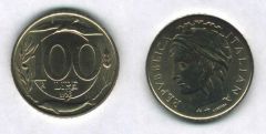 100 Lire Italia Turrita 1993 - Variante testa piccola