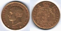 Napoleone I Re d'Italia 40 Lire 1814 Milano