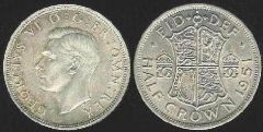 Half Crown - re Giorgio VI - II tipo